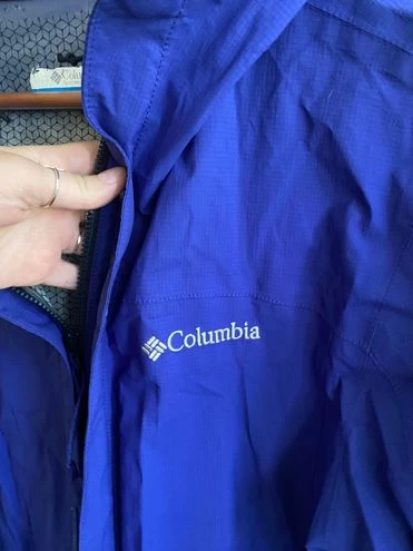 Columbia Omni-Wick Windbreaker Rain Hooded Lightweight Jacket Blue Indigo Size S - Size S 2 Columbia Omni-Wick Windbreaker Rain Hooded Lightweight Jacket Blue Indigo Size S - Size S - Image 2