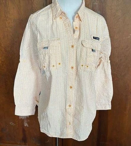 ColumbiaSeersucker Super Bahama Button Down Shirt - Size M 1 ColumbiaSeersucker Super Bahama Button Down Shirt - Size M
