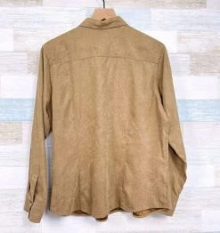 ColumbiaXCO Faux Suede Western Shirt Tan Brown Snap Button Vintage Womens XL - Size XL -Columbia Sale Store 0c71ad90638e243fa59e6387ae05da76 photo