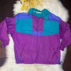 Columbia  vintage radial Sleeve Color Block Windbreaker Sz Medium - Size M