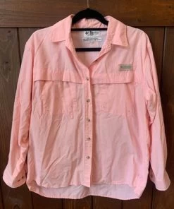 Columbia PFG Salmon Button Up - Size M