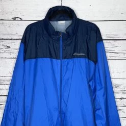 ColumbiaSportswear Company XXL Blue Glennaker Lake Packable Rain Jacket W/ Hood - Size XXL -Columbia Sale Store 1e8363a5d5a293d34389d5e48255597d image