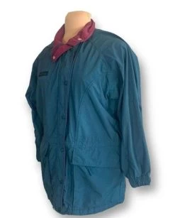 Columbia Vintage  Jacket Teal Blue Maroon Windbreaker Raincoat Unisex Size Large - Size XL -Columbia Sale Store 24d703131801bc6513e51fcff917c6f7 photo
