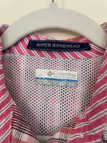 Columbia Sleeveless Plaid Button Up Super Bonehead PFG Fishing Women’s Size L - Size L 2 Columbia Sleeveless Plaid Button Up Super Bonehead PFG Fishing Women’s Size L - Size L - Image 2