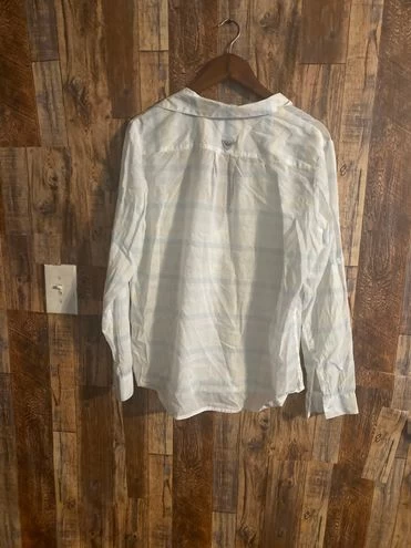 Columbia Women's Stripped Long Sleeve Button Up Shirt Size Large 100 % Cotton - Size L 2 Columbia Women's Stripped Long Sleeve Button Up Shirt Size Large 100 % Cotton - Size L - Image 2