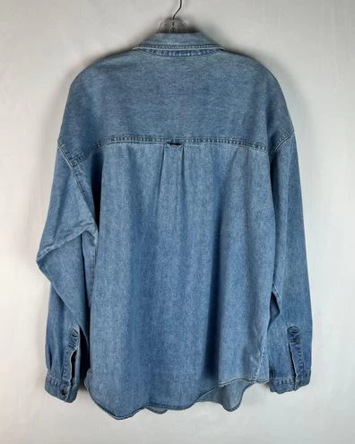 Columbia Vintage 90s Denim Long Sleeve Button Down Collared Shirt Shacket - Size XXL 6 Columbia Vintage 90s Denim Long Sleeve Button Down Collared Shirt Shacket - Size XXL - Image 6