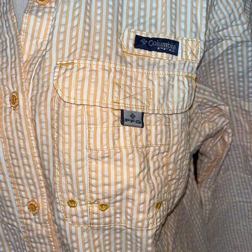 ColumbiaSeersucker Super Bahama Button Down Shirt - Size M 4 ColumbiaSeersucker Super Bahama Button Down Shirt - Size M - Image 4