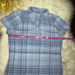 Columbia  blue plaid Omni-shade Short Sleeved Button Down Sz Small - Size S -Columbia Sale Store 3625f5b92eca5b488682429f8d909451 image