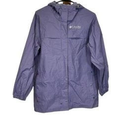 ColumbiaLight Purple Long Sleeve Full Zip Hooded Rain Jacket Size XS - Size XS