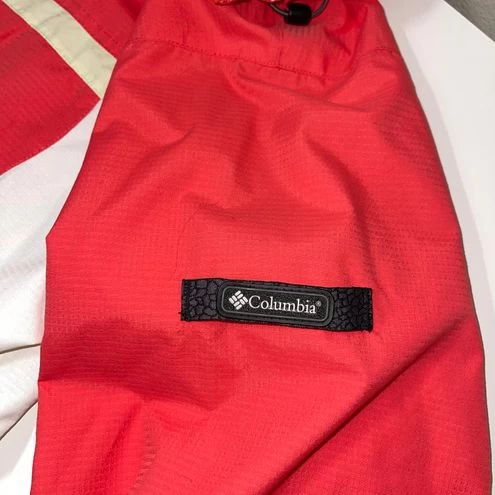 Columbia Peach & White Full Zip Windbreaker Hooded Jacket - Size M 6 Columbia Peach & White Full Zip Windbreaker Hooded Jacket - Size M - Image 6
