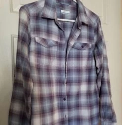 Columbia Women’spurple Flannel Button Up - Size M