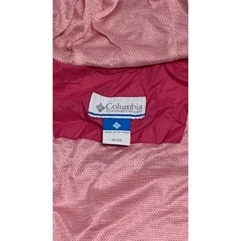 ColumbiaBig Girls Wind Racer Rain Jacket Size 18/20 Bright Rose Pink 3 ColumbiaBig Girls Wind Racer Rain Jacket Size 18/20 Bright Rose Pink - Image 3