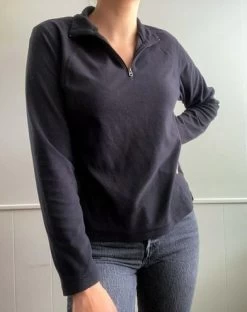 Columbia | Black Quarter Zip Fleece Lightweight Pullover - Size M