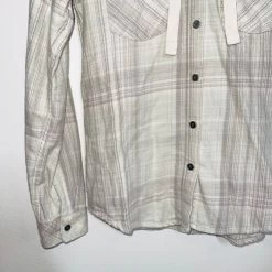 Columbia 100% Cotton Cream & White Button Down Hooded Plaid Top - Size S -Columbia Sale Store 442aa04b055c31879a393998cc5525cd 695700350.854269