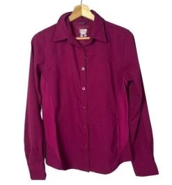 ColumbiaTitanium Hot Pink Button Down Long Sleeve S - Size S