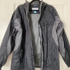 ColumbiaWindbreaker Black/Gray Medium With Hoodie - Size M -Columbia Sale Store 49b25aa7988e909f4e30ca82974b08c3 image