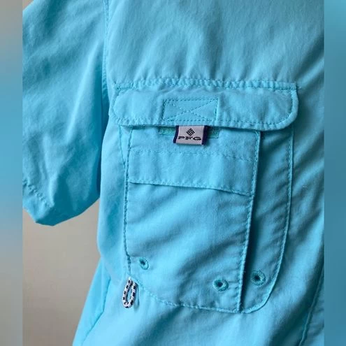 Columbia PFG Bahama ShirtShort Sleeve Fishing Outdoor Turquoise Size M - Size M 5 Columbia PFG Bahama ShirtShort Sleeve Fishing Outdoor Turquoise Size M - Size M - Image 5