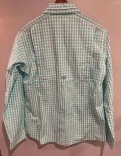 Columbia WomensPFG Button Shirt-Medium Blue/White Plaid ‘Super Bonehead’ EUC - Size M -Columbia Sale Store 4e264e69b6486049d620b8b8fb3aef6a 704058066.503427