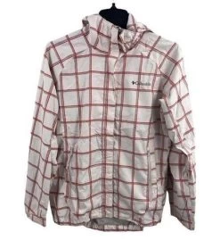 ColumbiaPink Plaid Rain Shell Small - Size S