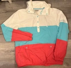 Columbia Tri-color PFG Windbreaker - Size M