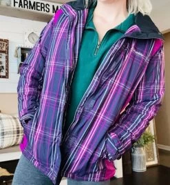 Columbia Pink/magenta Plaid Waterproof Winter Jacket - Size L -Columbia Sale Store 51adb74812a1d7997cba596793b2c2e4 photo