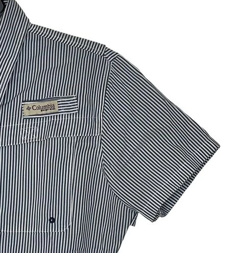 ColumbiaPFG Vented Fishing Shirt Size Medium Blue White Striped Womens Stretch - Size M 3 ColumbiaPFG Vented Fishing Shirt Size Medium Blue White Striped Womens Stretch - Size M - Image 3