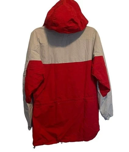 ColumbiaWindbreaker Jacket Women's Large Full Zip Hooded Red And Light Grey NEW - Size L 2 ColumbiaWindbreaker Jacket Women's Large Full Zip Hooded Red And Light Grey NEW - Size L - Image 2