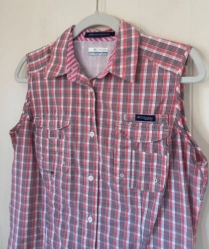 Columbia Sleeveless Plaid Button Up Super Bonehead PFG Fishing Women’s Size L - Size L 4 Columbia Sleeveless Plaid Button Up Super Bonehead PFG Fishing Women’s Size L - Size L - Image 4