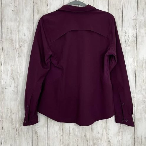 ColumbiaOmni-Shade Sun Protection Purple Long Sleeve Outdoor Button Down Shirt - Size L 3 ColumbiaOmni-Shade Sun Protection Purple Long Sleeve Outdoor Button Down Shirt - Size L - Image 3
