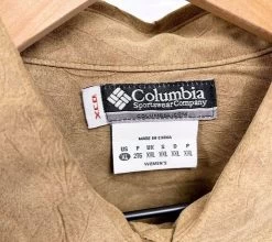 ColumbiaXCO Faux Suede Western Shirt Tan Brown Snap Button Vintage Womens XL - Size XL -Columbia Sale Store 684039af2283182007c113ec6f1da4dc photo