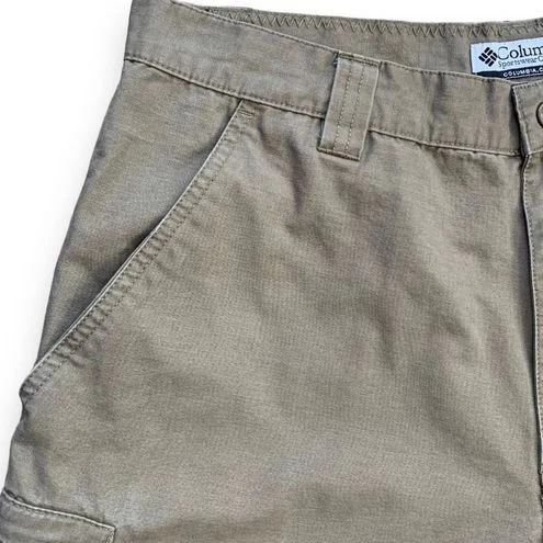 ColumbiaCargo Shorts Brown Khaki Lightweight Cotton Flat Front 34 - Size 34 3 ColumbiaCargo Shorts Brown Khaki Lightweight Cotton Flat Front 34 - Size 34 - Image 3