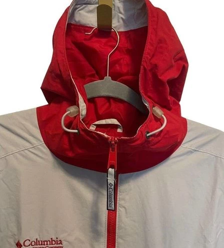 ColumbiaWindbreaker Jacket Women's Large Full Zip Hooded Red And Light Grey NEW - Size L 6 ColumbiaWindbreaker Jacket Women's Large Full Zip Hooded Red And Light Grey NEW - Size L - Image 6