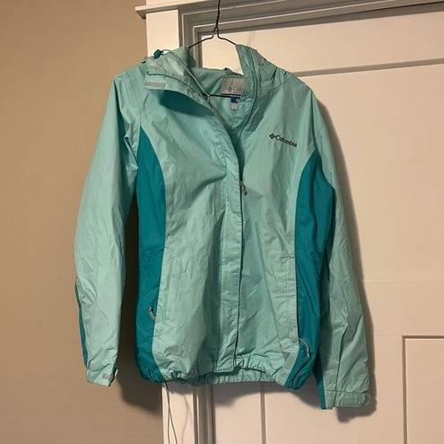 Columbia Omni-Tech Waterproof Breathable Light Blue Jacket - Size S 1 Columbia Omni-Tech Waterproof Breathable Light Blue Jacket - Size S