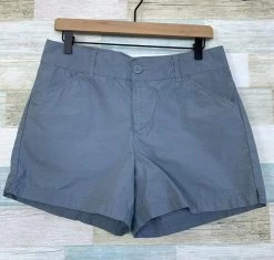 ColumbiaCasual Hiking Shorts Gray 4" Inseam High Rise Cotton Trail Womens 8 - Size 8