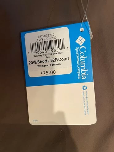 Columbia NWT Women’sSaturday Trail II Convertible Pant-Short - Size 20 Plus 5 Columbia NWT Women’sSaturday Trail II Convertible Pant-Short - Size 20 Plus - Image 5