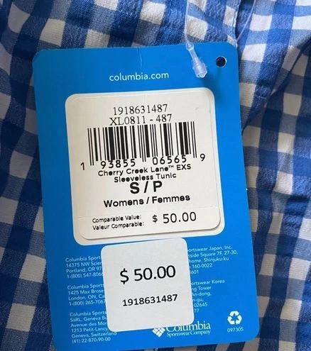 Columbia Sleeveless Blue/White Tunic Small - Size S 3 Columbia Sleeveless Blue/White Tunic Small - Size S - Image 3