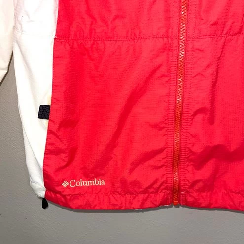 Columbia Peach & White Full Zip Windbreaker Hooded Jacket - Size M 9 Columbia Peach & White Full Zip Windbreaker Hooded Jacket - Size M - Image 9