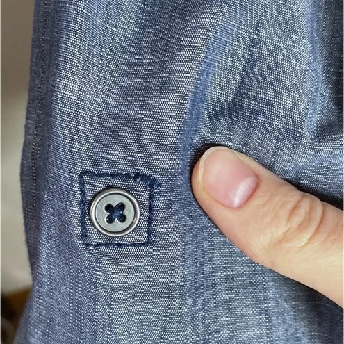 Columbiablue Chambray Button Down Shirt With Flap Chest Pockets Size L - Size L 7 Columbiablue Chambray Button Down Shirt With Flap Chest Pockets Size L - Size L - Image 7