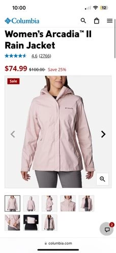 Columbia Pink Rain Coat - Size S 7 Columbia Pink Rain Coat - Size S - Image 7