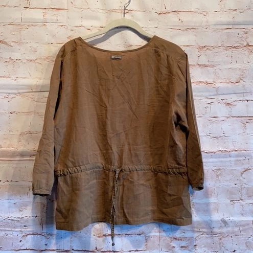 Columbia Vintagebutton Down Blouse Scoop Neck L - Size L 2 Columbia Vintagebutton Down Blouse Scoop Neck L - Size L - Image 2