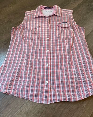 Columbia Sleeveless Plaid Button Up Super Bonehead PFG Fishing Women’s Size L - Size L 13 Columbia Sleeveless Plaid Button Up Super Bonehead PFG Fishing Women’s Size L - Size L - Image 13