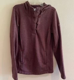 Columbia Maroon Hooded Sweatshirt - Size S
