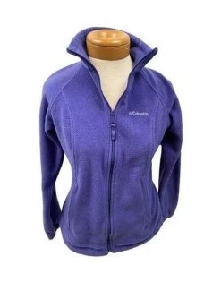 ColumbiaBright Purple Fleece Zip Up Outdoors Jacket Size Small Women’s - Size S