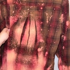 Columbia Upcycled Grunge Bleach Dye Plaid Flannel Shirt L - Size L -Columbia Sale Store a17c5e52ea33d9f874fa1912f86f975e 652843499.738565