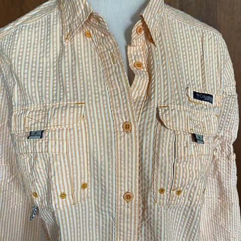 ColumbiaSeersucker Super Bahama Button Down Shirt - Size M 2 ColumbiaSeersucker Super Bahama Button Down Shirt - Size M - Image 2