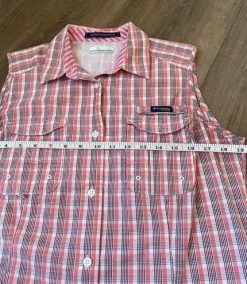 Columbia Sleeveless Plaid Button Up Super Bonehead PFG Fishing Women’s Size L - Size L 28 Columbia Sleeveless Plaid Button Up Super Bonehead PFG Fishing Women’s Size L - Size L -Columbia Sale Store aaef03a1824f762d023e4cd870da3c51 photo