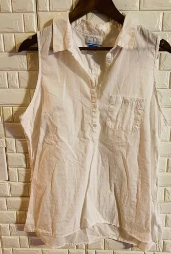 Columbia Columbus Women's White Sleeveless Shirt - Size XL 3 Columbia Columbus Women's White Sleeveless Shirt - Size XL - Image 3
