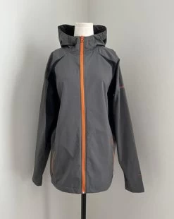 Columbia Omni-shield Grey Youth Hooded Windbreaker Rain Jacket - Size S