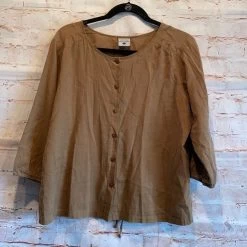 Columbia Vintagebutton Down Blouse Scoop Neck L - Size L
