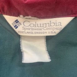 Columbia Vintage  Jacket Teal Blue Maroon Windbreaker Raincoat Unisex Size Large - Size XL -Columbia Sale Store c3f23e484a3755ac4fedd0956551ceae image